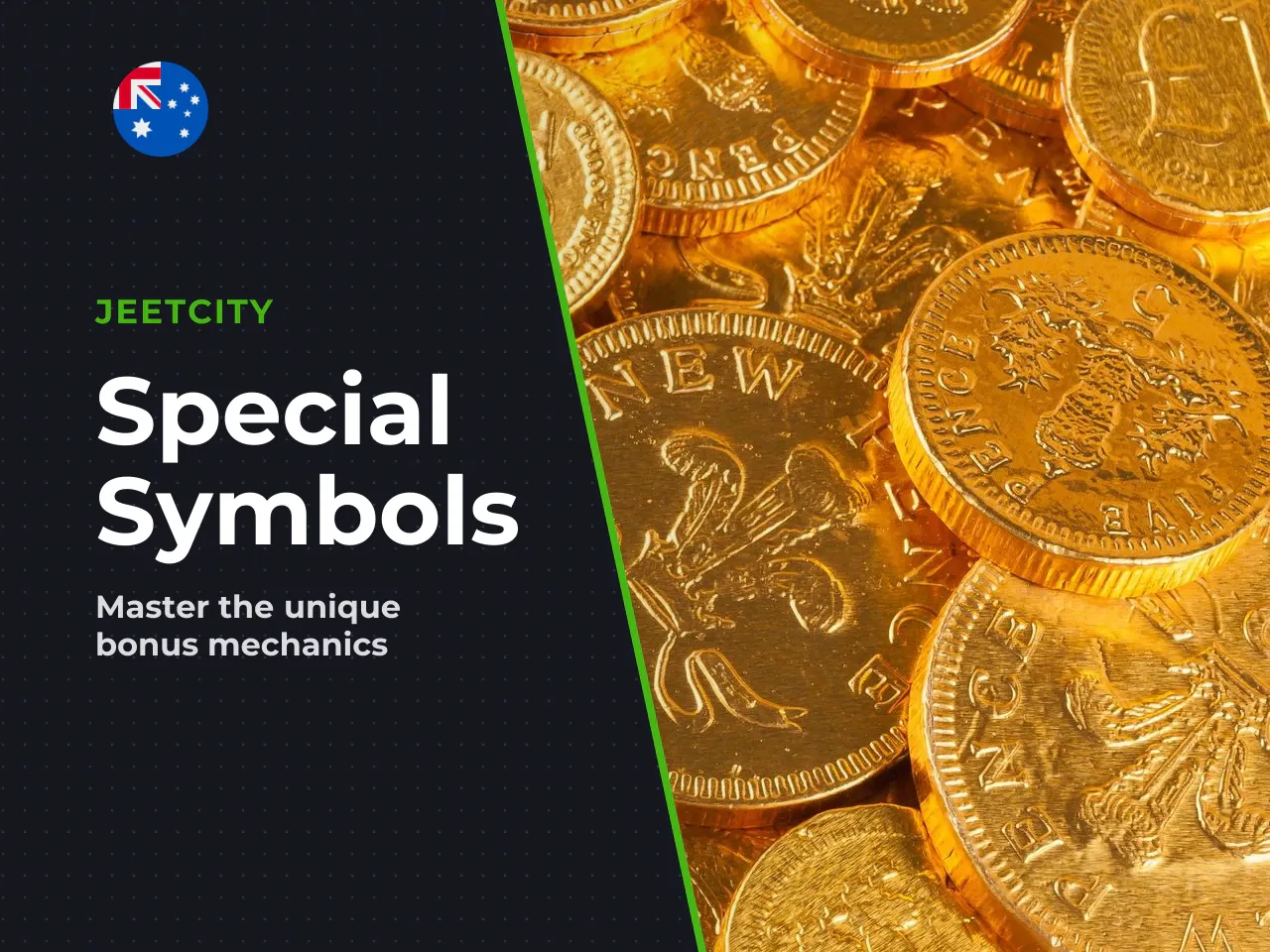 Wild, Coin and Bonus Symbols. Special
